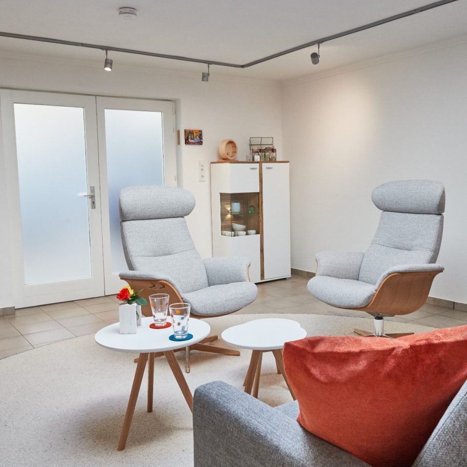 Relaxsessel im Coaching-Raum von Barbara Keßler in Neuss